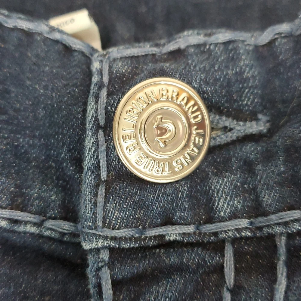 True Religion Mens Rocco Super T Relaxed Skinny W/Flap Pockets Jeans Size 33 - Picture 8 of 16